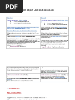 Difference Between Object Lock and Class Lock