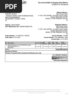 Invoice sample
