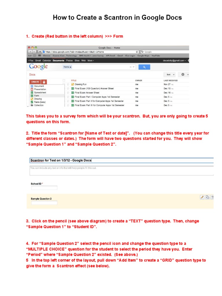 How To Create A Scantron | PDF | Spreadsheet | Computing
