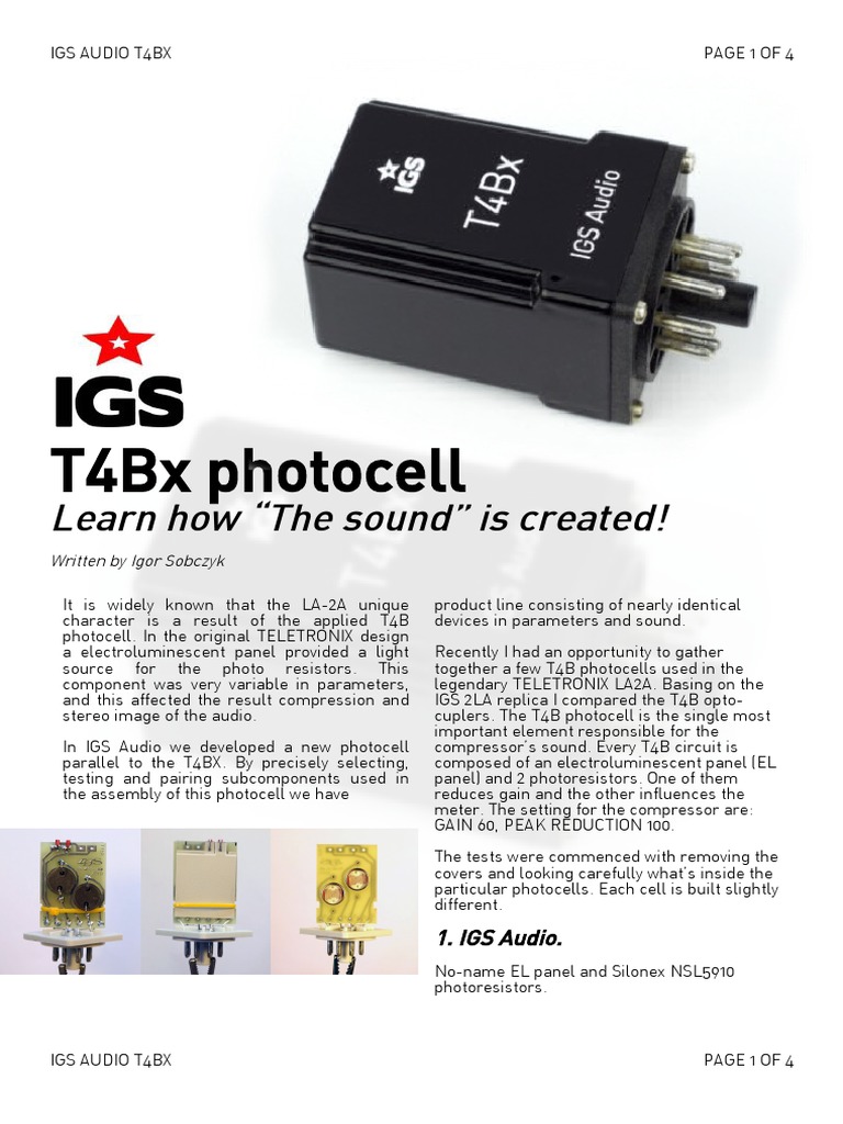 t4bx Photocell Manual PDF Electrical Engineering Electronics