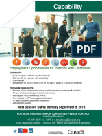 Capability Program Flyer. Next Session Start's Sept.9.19