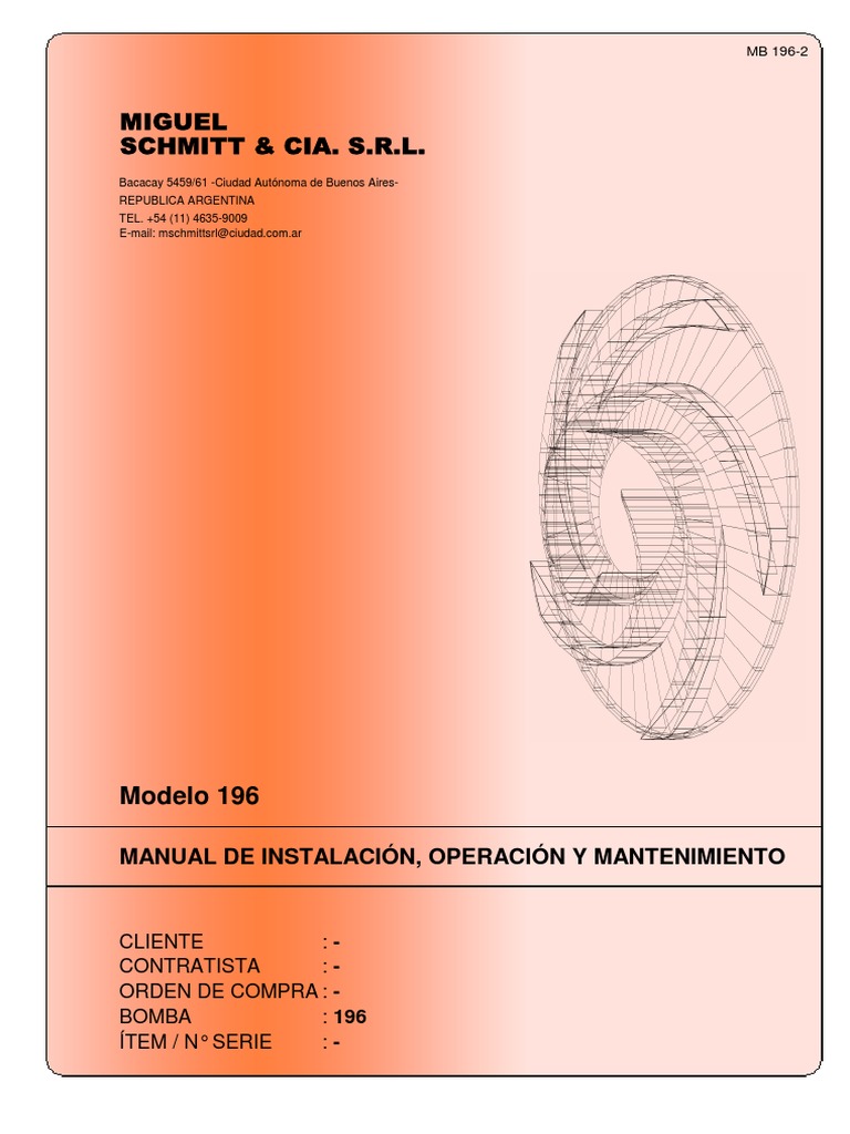 Manual de Bomba Modelo 196-2 | PDF | Bomba | Tornillo
