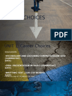 Unit 1: Career Choices