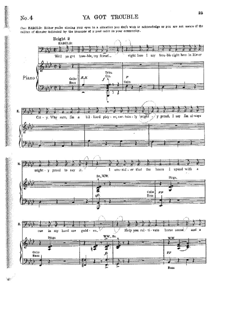 Ya Got Trouble (The Music Man) PDF