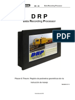 Data Recording Processor: Plasser & Theurer: Registro de Parámetros Geométricos de Vía Instrucción de Manejo