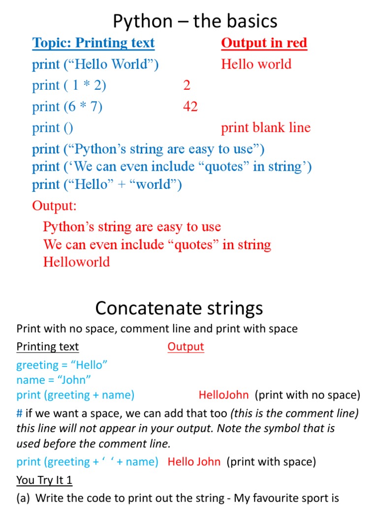 Python - The Basics | PDF