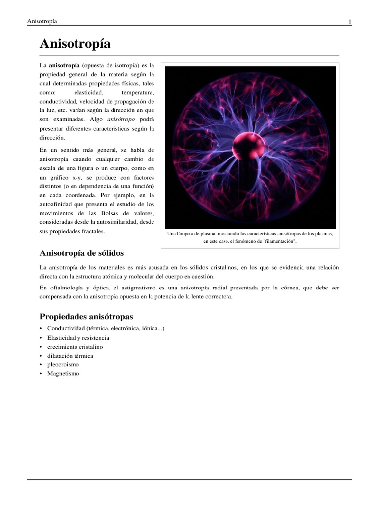 Anisotropía, PDF, Anisotropía