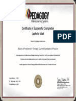 Pedagogy: Certificate of Successful Completion Lachelle Watt