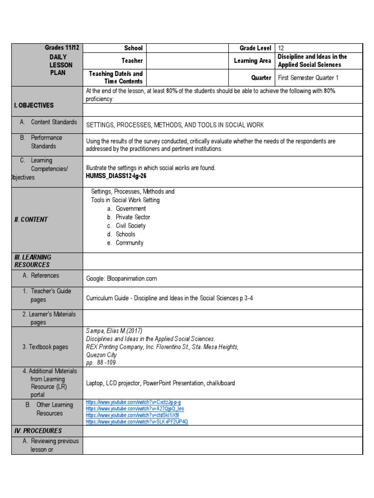 DLP Humss | PDF | Teaching | Teachers