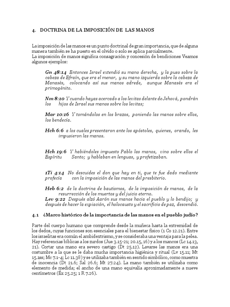 Doctrina de la Imposición de Manos | PDF | Jacob | Bernabé