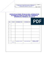 Interruptor Automático para Actuar Por Corriente Diferencial