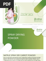 Banano y zanahoria en polvo para uso en panificacion