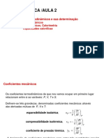 Química Física - Coeficientes termodinâmicos