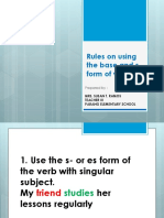 Rules on Using the Base and s Form