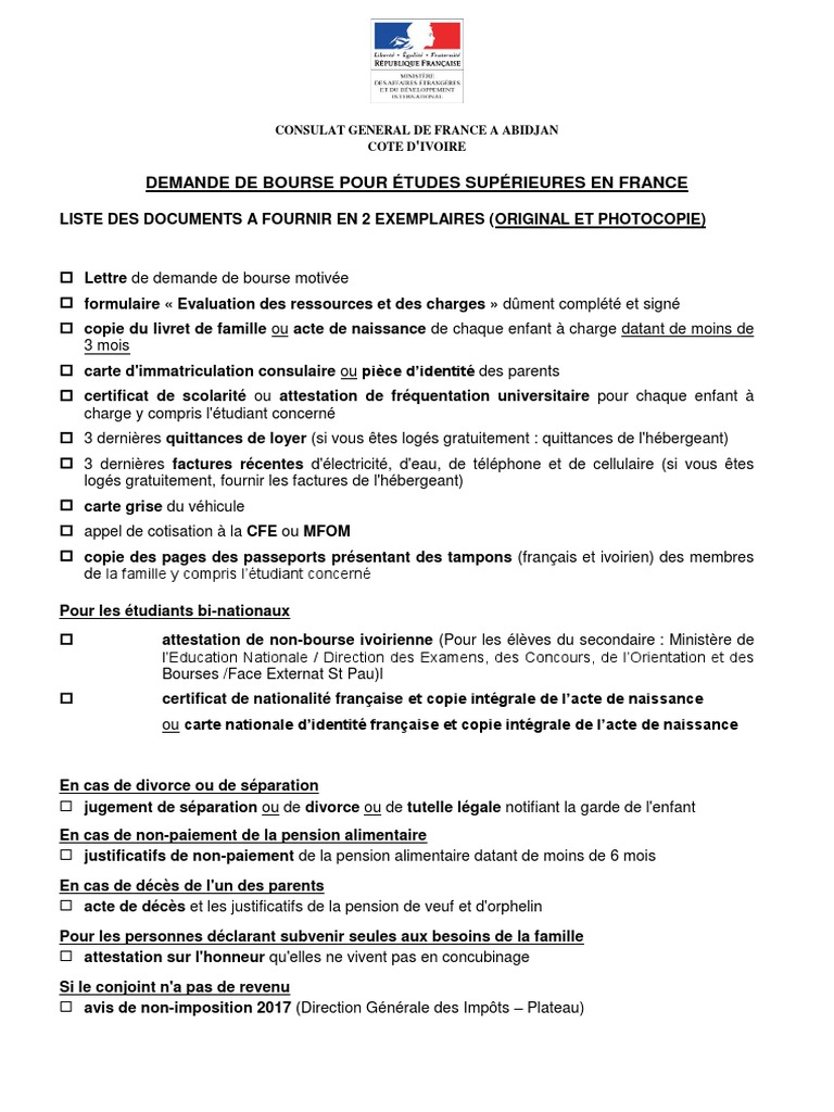 Liste Justificatifs2019 2020 Pdf Certificat De Naissance Salaires