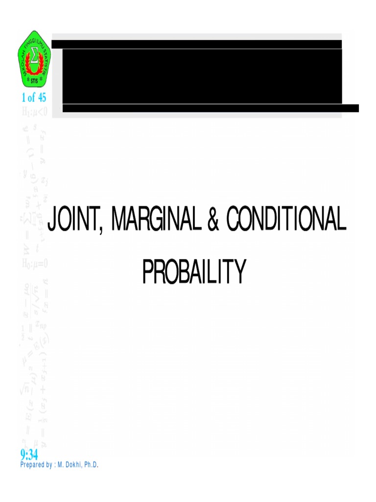 Pertemuan 2 - Joint and Marginal Probability PDF | PDF