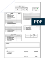 Check Sheet Pi Air Condition (Ac) Pc2000-8: Date Start Finish Location Code Unit EGI WO HM