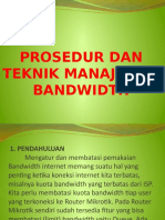 Prosedur Dan Teknik Manajemen Bandwidth