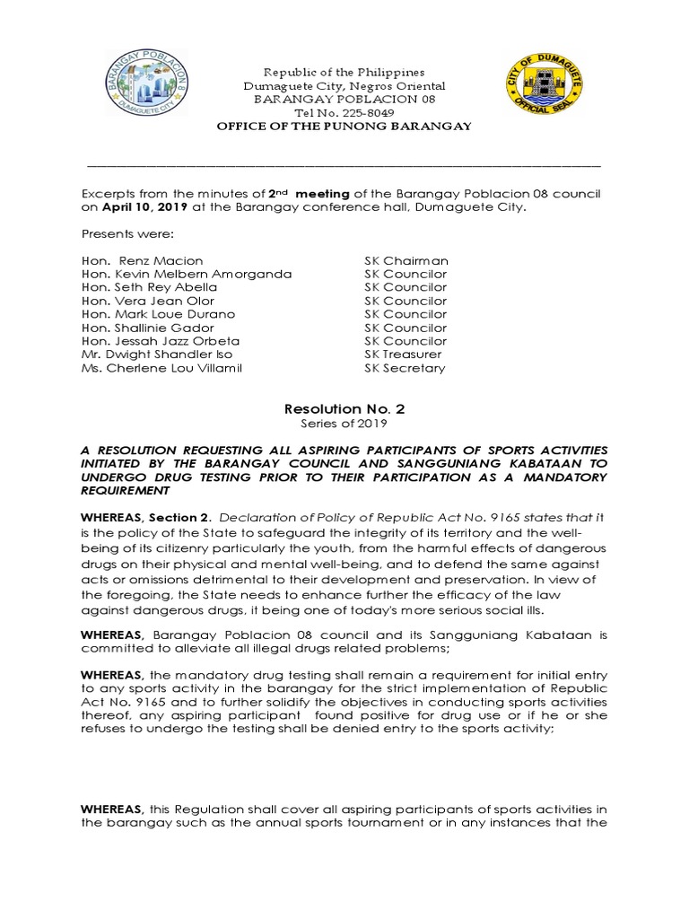 Mandatory Drug Testing for Sports Participants | PDF | Public Sphere ...