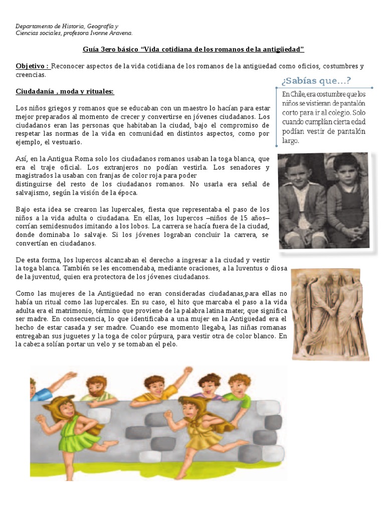 Vida Cotidiana en la Antigua Roma | PDF | Roma antigua | Rituales, image size:768x1024
