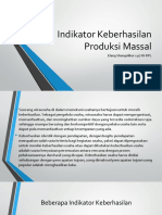 Indikator Keberhasilan Produksi Massal