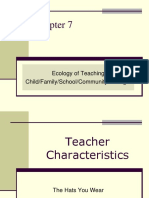 Ecology of Teaching Child/Family/School/Community Linkages