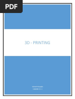 3d Prinitng Report