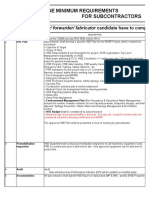 HSE Minimum Requirements for Subcontractors