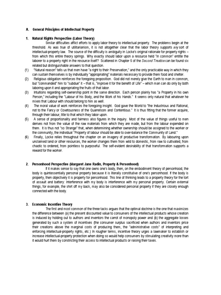 An Overview of Intellectual Property Principles, Laws, and Concepts in