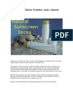 Protetor solar natural caseiro SPF 15-20