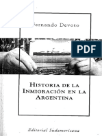 Historia de la inmigración. Devoto