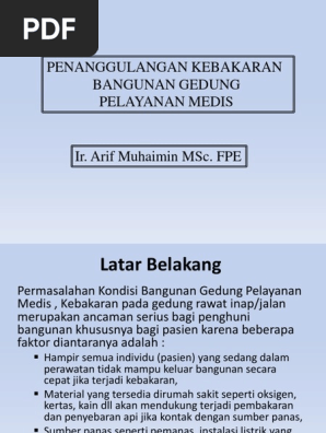 Penanggulangan Kebakaran Rumah Sakit Arif Pdf
