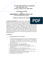 Philippine Corporation Law and Securities Regulations Course Outline