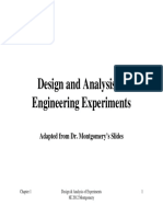 Design and Analysis of Engineering Experiments: Adapted From Dr. Montgomery's Slides