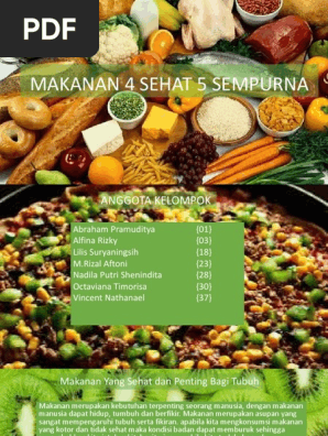 Makanan 4 Sehat 5 Sempurna