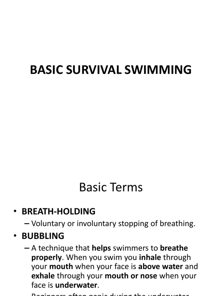 Essential Survival Swimming Techniques | PDF | Swimming (Sport ...
