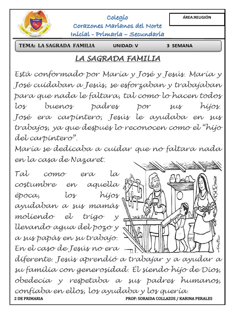 La Sagrada Familia para Niños | PDF | María, madre de Jesús | Jesús