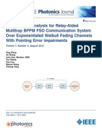 Performance Analysis For Relay-Aided Multihop BPPM FSO Communication System Over Exponentiated Weibull Fading Channels With Pointing Error Impairments