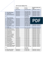 Medical Health Checkup Schedule