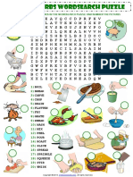 Cooking Verbs Wordsearch