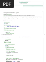 Color Game Using Tkinter in Python