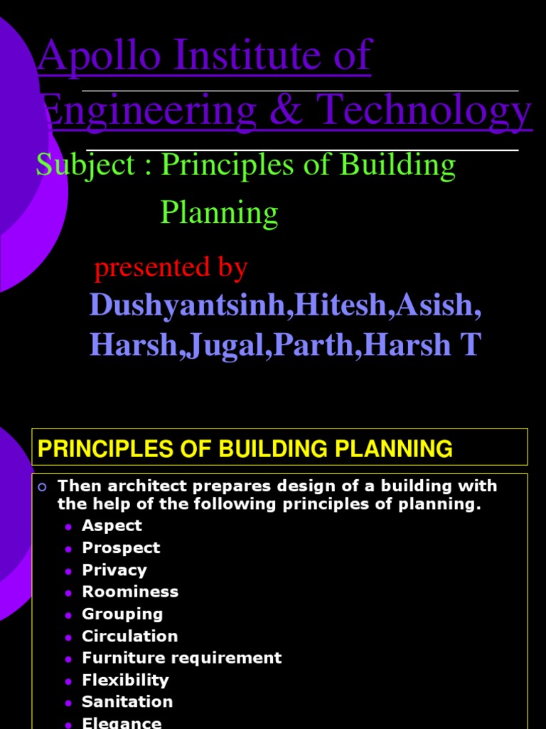 Group6-Principle of Building Planning | PDF | Door | Window