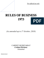 Rules of Business 1973 (Updated)