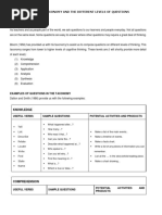 55Bloom'S Taxonomy and The Different Levels of Questions: Knowledge