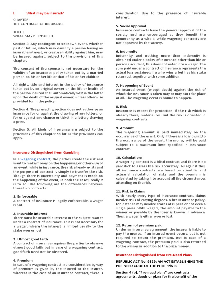 Insurance Reviewer Based On Syllabus Part 2 | PDF | Mortgage Law ...