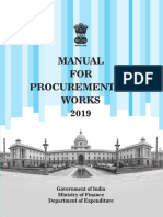 Manual For Procurement of Works 2019