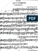 Elgar Edward Salut 039 Amour Liebesgruss Violin Part Transposed Major