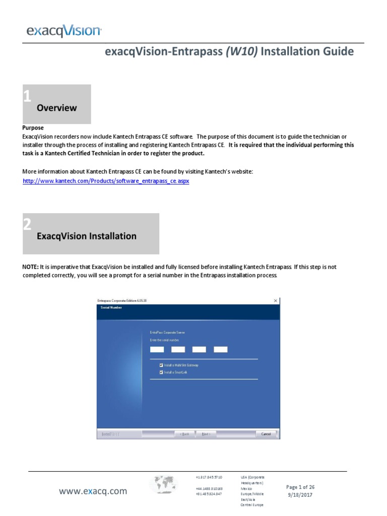 Entrapass (Kantech Windows 10 Installation Guide) PDF Windows