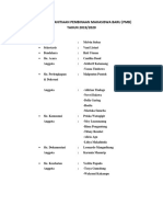 PMB 2019/2020 Panitia dan Struktur Organisasi