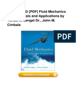 (PDF) Fluid Mechanics Fundamentals and Applications by Yunus A. Cengel DR., John M. Cimbala